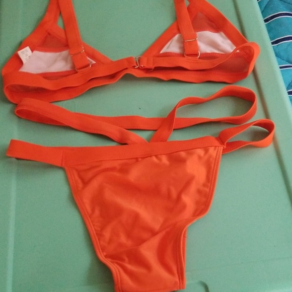 High Waist Bikini in Orange - Picture 6 of 8